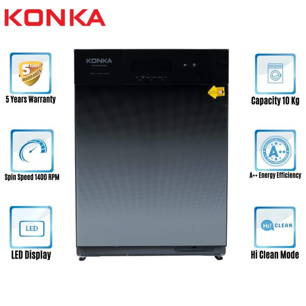 KONKA XG100-8537DW4T Washing Machine (10.0 KG) Front Loading Fully Automatic